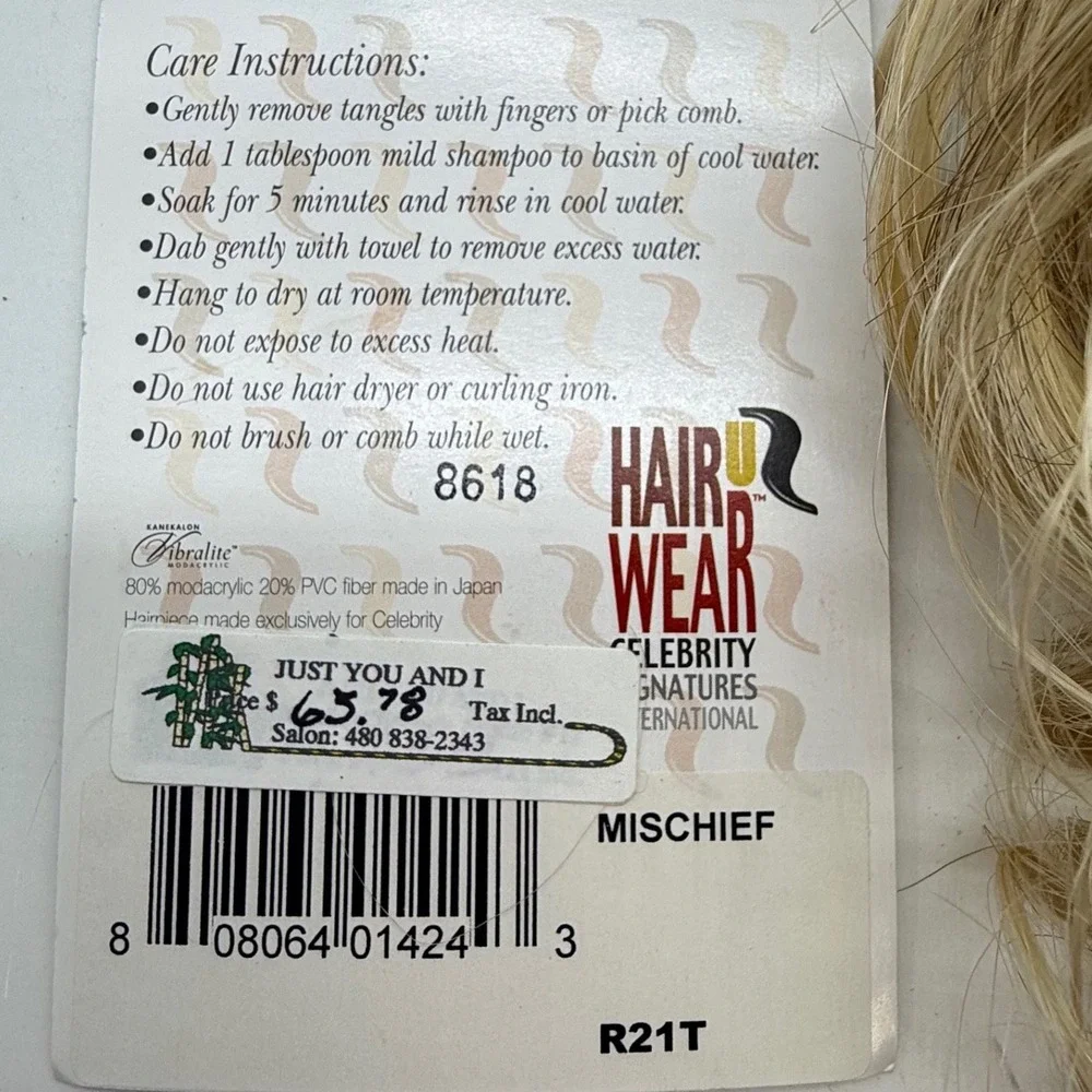 Celebrity Hair‎ Wear Put On Pieces MISCHIEF Blond Curly Hair Extension Clip in